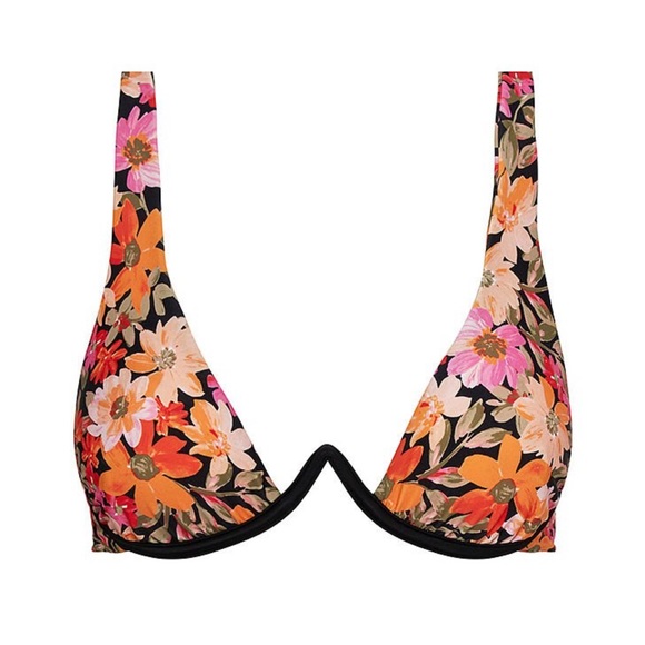 FOR LOVE & LEMONS Vienna Floral Underwire Swim top & bottom small - Picture 3 of 9